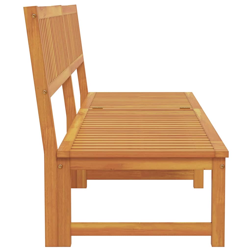 vidaXL Ξαπλώστρα 1-πρόσωπο Καφέ 200 x 57 x 75εκ Μασίφ ξύλο ακακίας