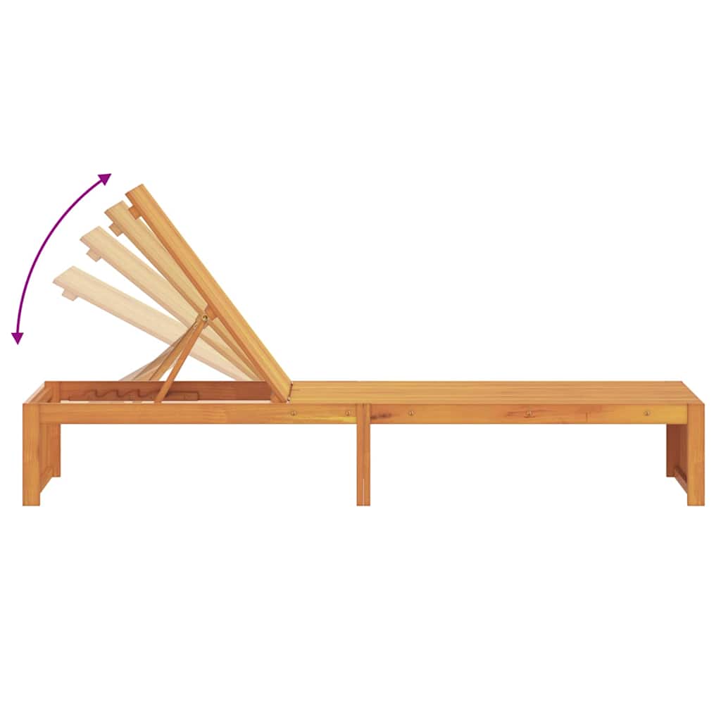 vidaXL Ξαπλώστρα 1-πρόσωπο Καφέ 200 x 55 x 94εκ Μασίφ ξύλο ακακίας