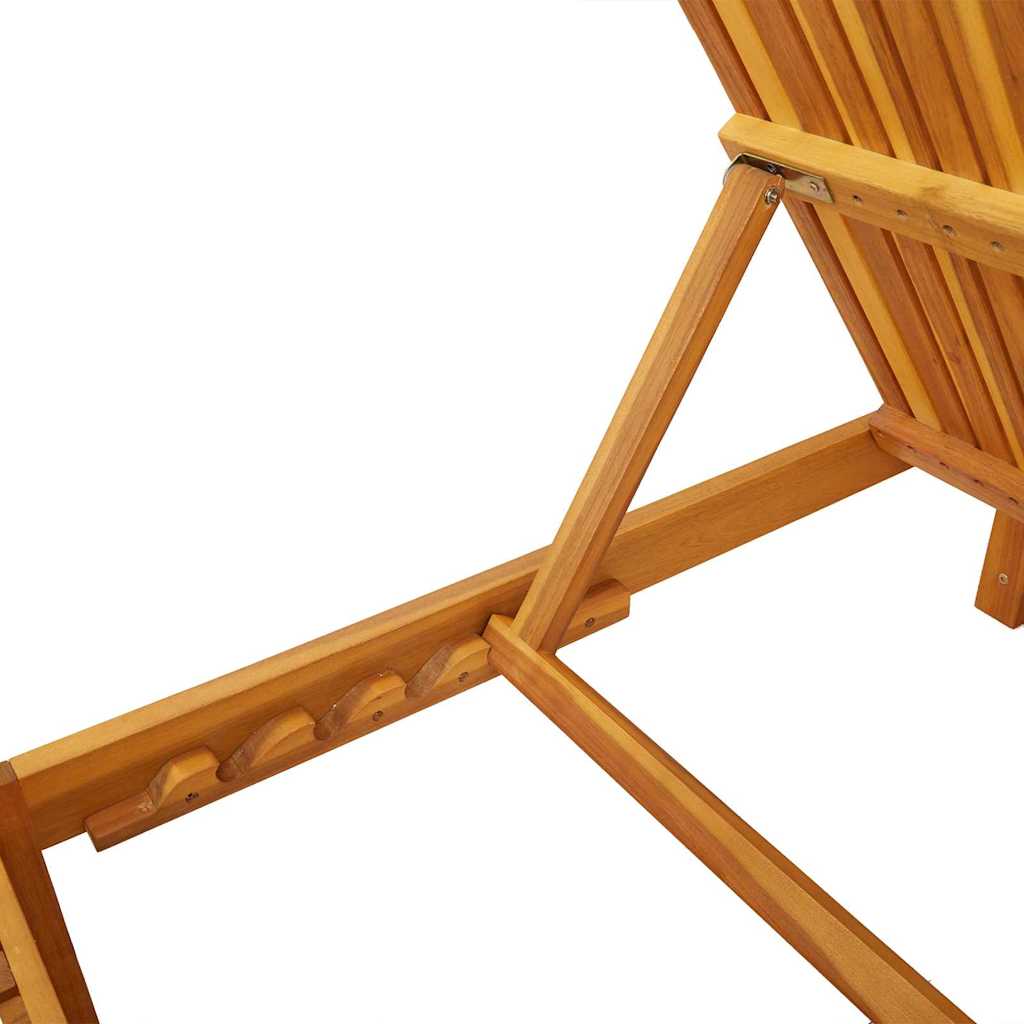 vidaXL Ξαπλώστρα με Μαξιλάρι 200x55x30 εκ Μασίφ Ξύλο Ακακίας