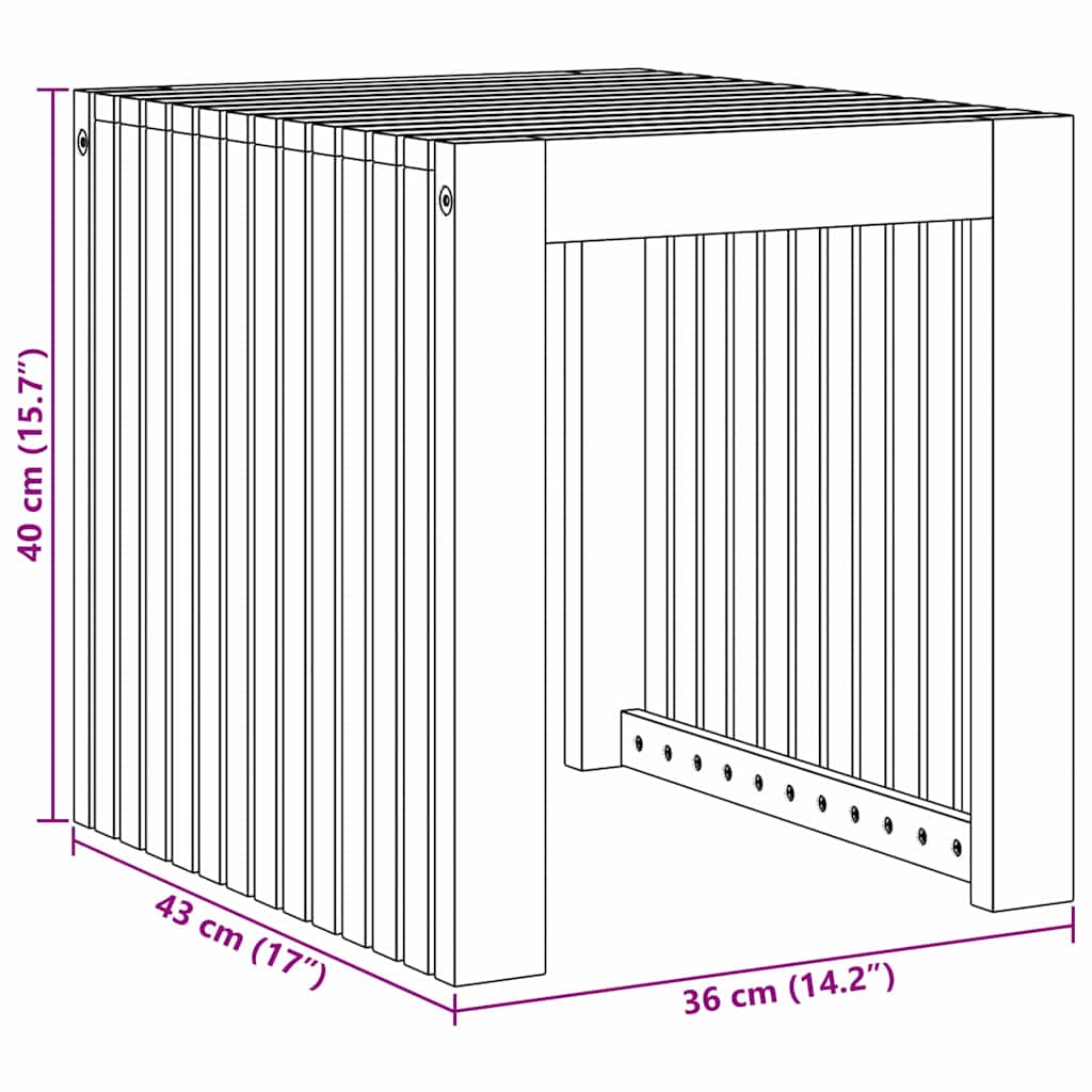 vidaXL Τραπεζάκι Πλευράς Φυσικό Λάδι 43 x 36 x 40 εκ Στερεό Ξύλο Τίκ