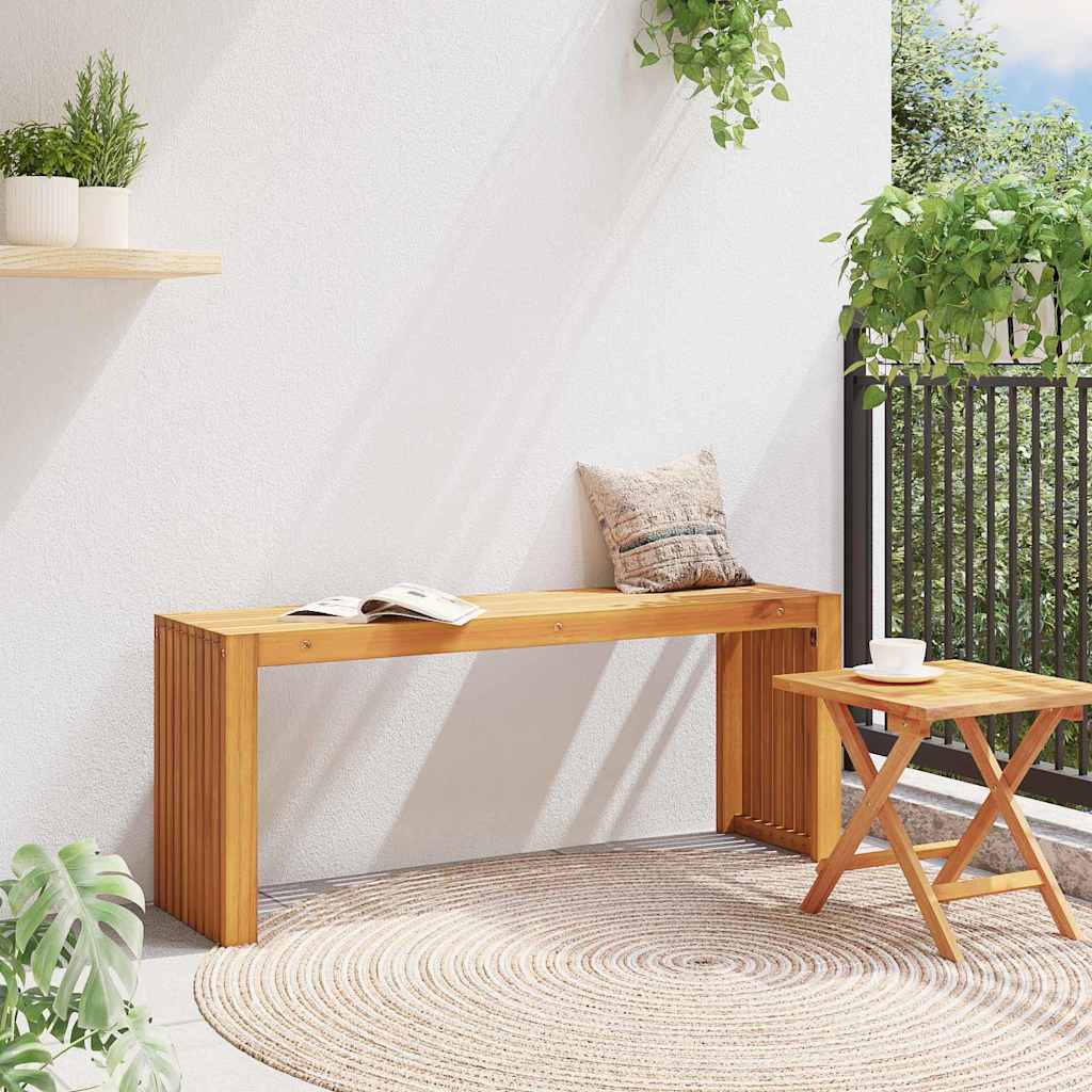 vidaXL παγκάκι Φυσικό Λάδι 110 x 30 x 45 εκ. Στερεό Ξύλο Τίκ