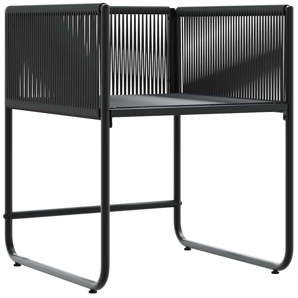 vidaXL Καρέκλες Κήπου με Μαξιλάρια 4 τμχ Μαύρο Συνθετικό Ρατάν