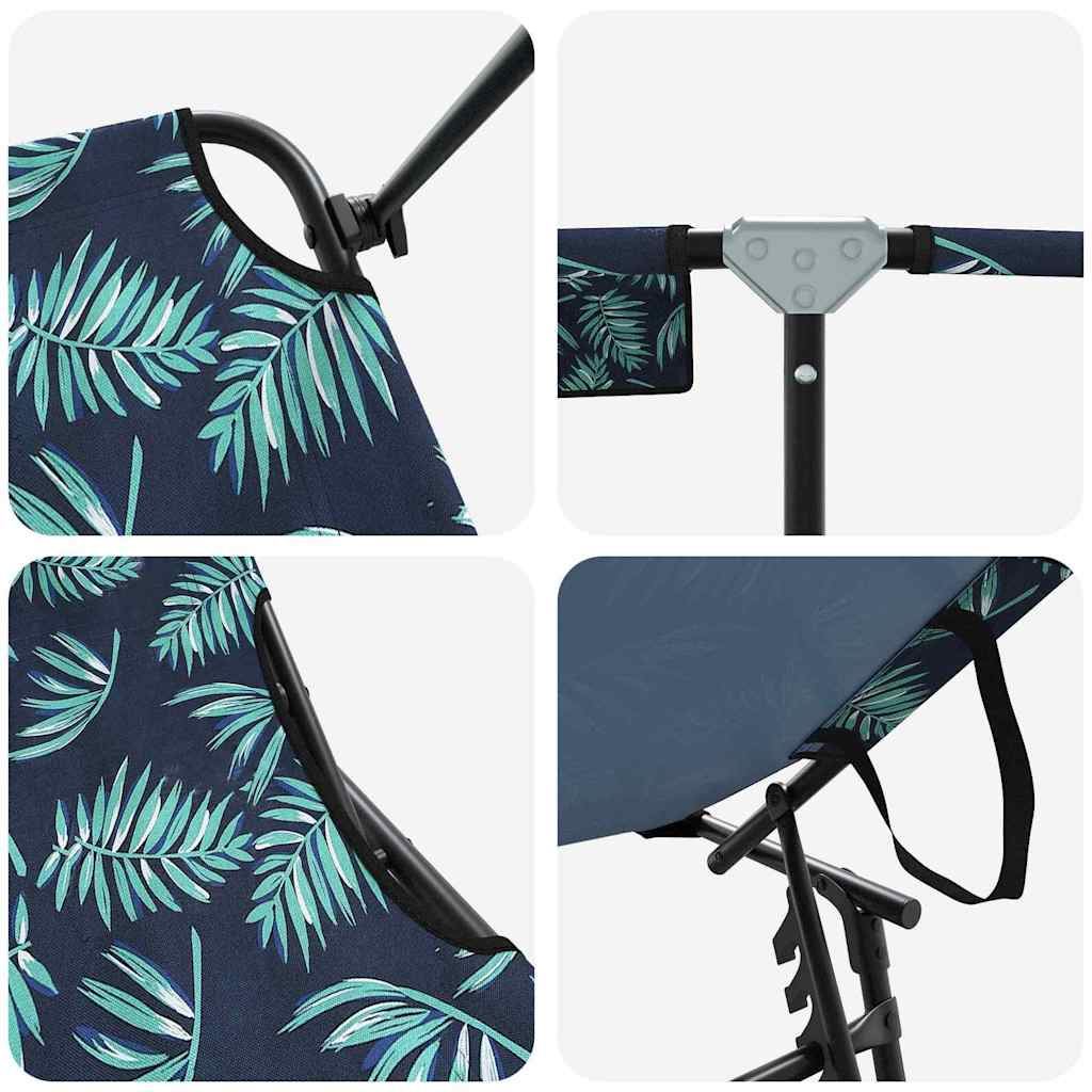 vidaXL Πτυσσόμενη ξαπλώστρα 2 pcs Πράσινο 56 x 190 x 81εκ ύφασμα