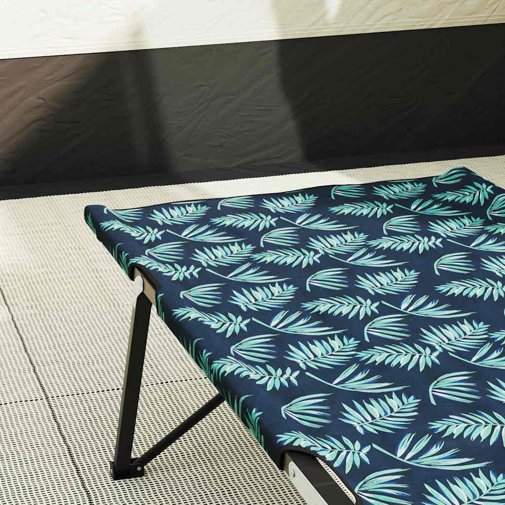 vidaXL Αναδιπλούμενο Κρεβάτι Κάμπινγκ Πτυσσόμενος 2 pcs Μοτίβο φύλλων