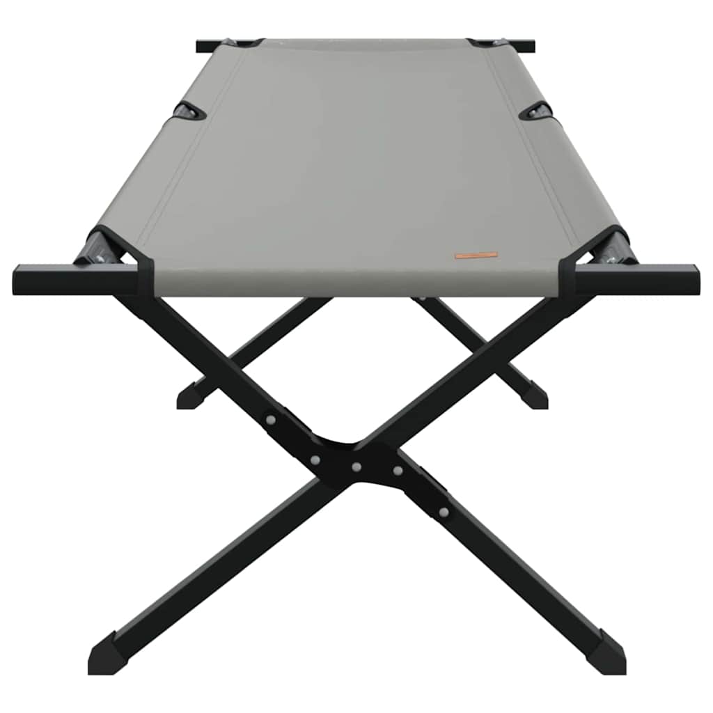 vidaXL Αναδιπλούμενο Κρεβάτι Κάμπινγκ Γκρι Ύφασμα Oxford