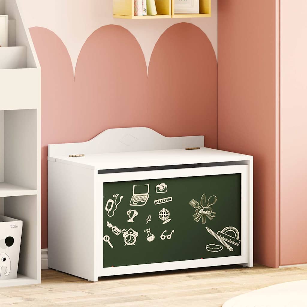 vidaXL Κουτί Παιχνιδιών Λευκό 73 x 33 x 55 εκ. Επεξεργασμένο ξύλο