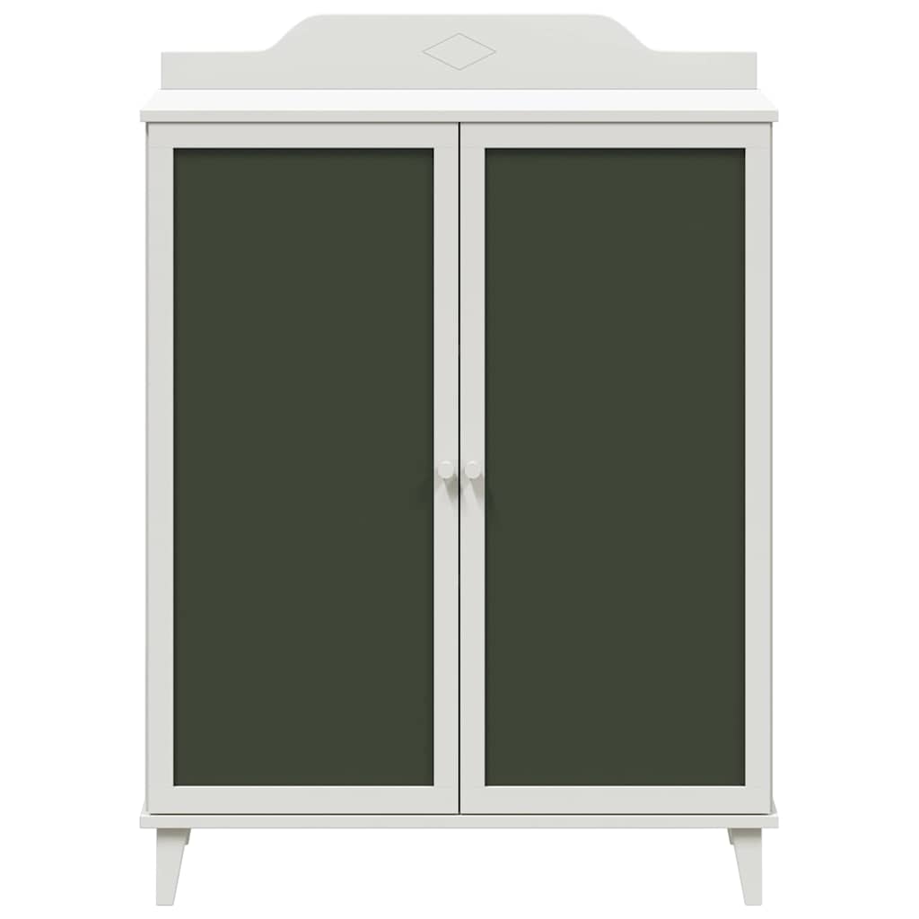 vidaXL Ντουλάπα Μαυροπίνακα με ράφι με πόρτα Λευκό Επεξεργασμένο ξύλο