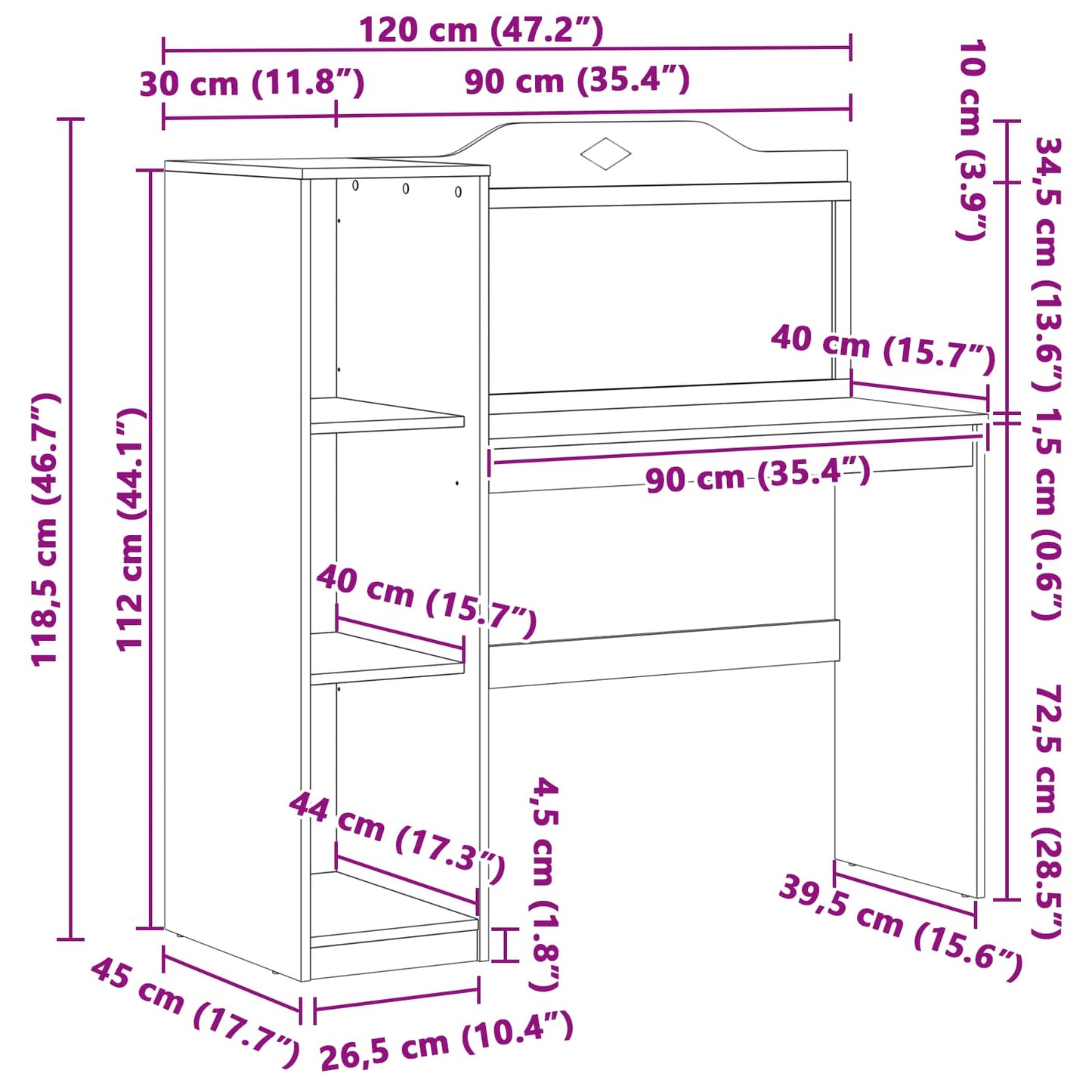 vidaXL Δημιουργική Αποθήκευση για Παιδιά ROROS Λευκό και Γκρι