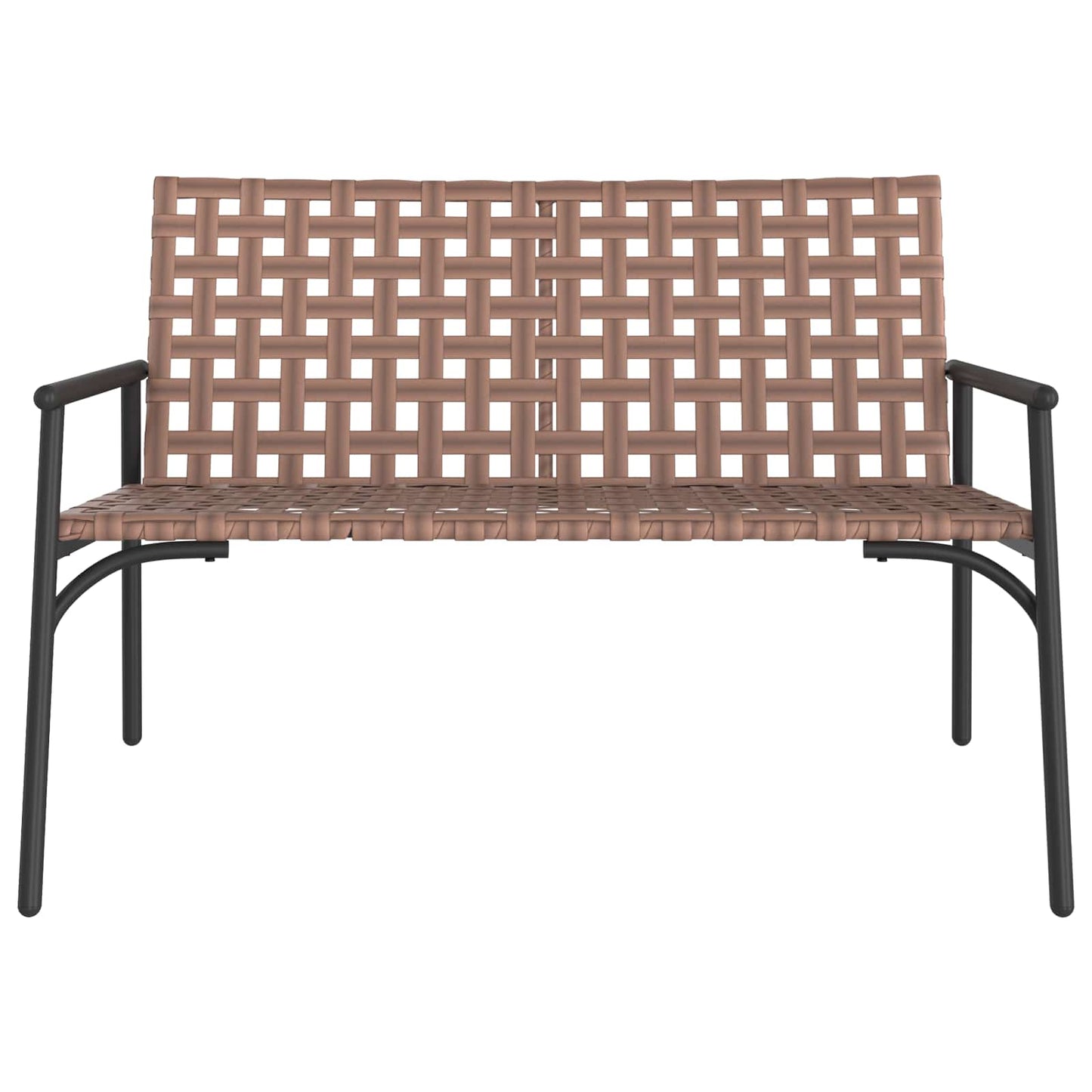 vidaXL Κήπος Πάγκος Μαύρος 113x79x75 εκ. Ρατάν