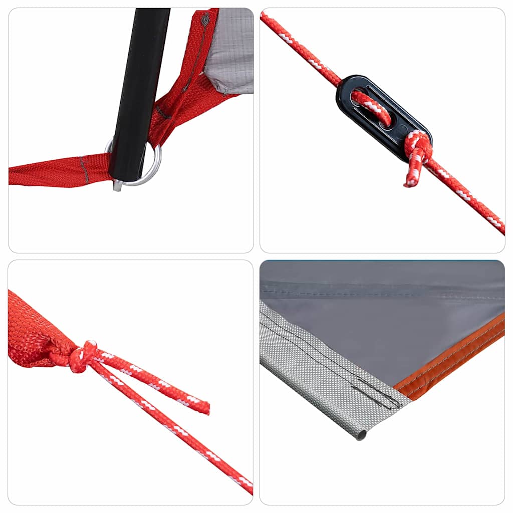 vidaXL Καραβάνι Σκηνή με στέγη Γκρι και Πορτοκαλί 410 x 275 x 245 εκ