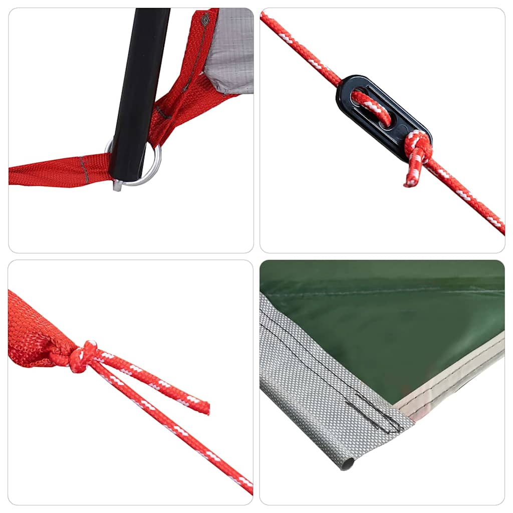 vidaXL Σκηνή Tailgate για Καραβάνι με στέγη Πράσινο 352 x 250 x 240 εκ