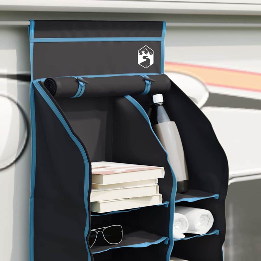 vidaXL Κρεμαστός Οργανωτής Σκηνής 10 Θήκες Μαύρο 40,5 x 25 x 80 εκ