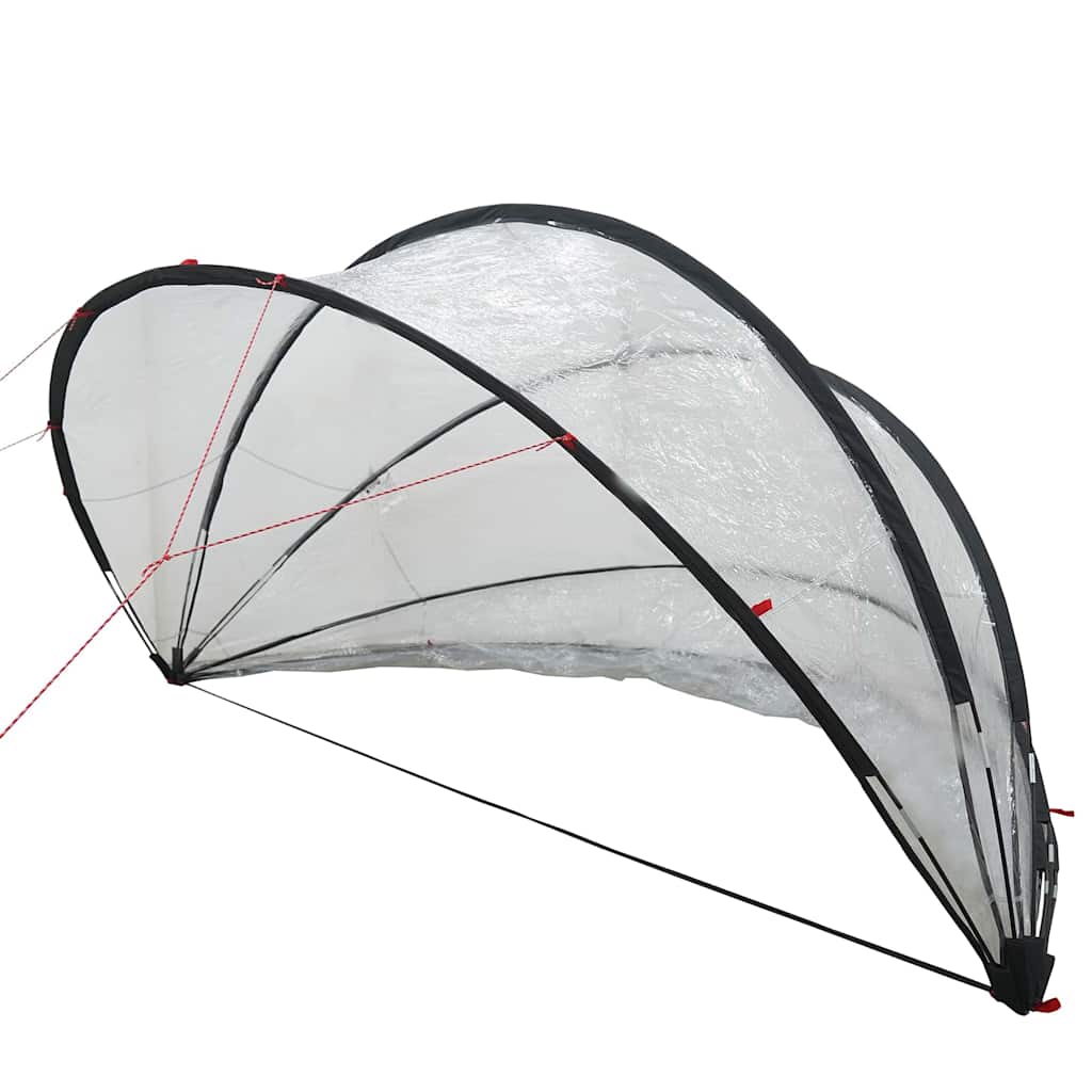 vidaXL Θόλος πισίνας Διαφανές 405 x 405 x 192 εκ. PVC