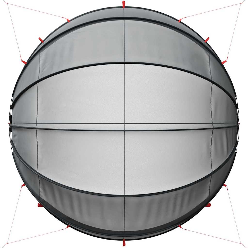 vidaXL Θόλος πισίνας Μαύρο 472 x 460 x 229 εκ.