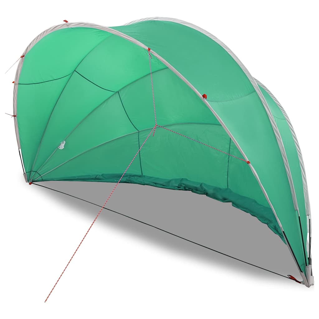 vidaXL Θόλος πισίνας Πράσινο 500 x 500 x 236 εκ.
