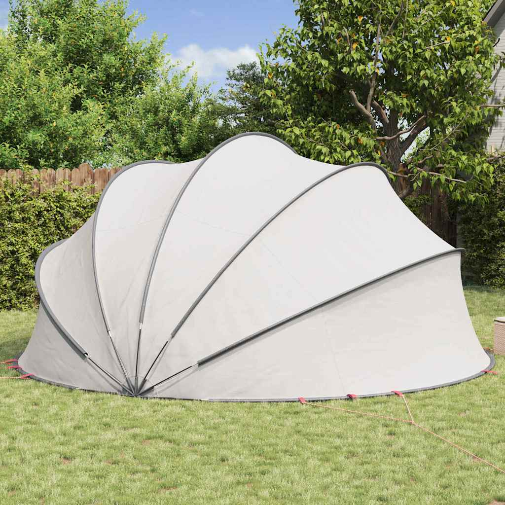 vidaXL Θόλος πισίνας Γκρι και Πορτοκαλί 500 x 500 x 236 εκ.