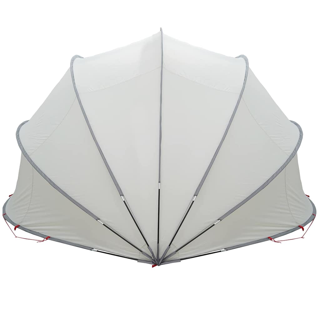 vidaXL Θόλος πισίνας Γκρι και Πορτοκαλί 500 x 500 x 236 εκ.