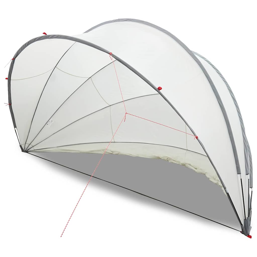 vidaXL Θόλος πισίνας Γκρι και Πορτοκαλί 500 x 500 x 236 εκ.