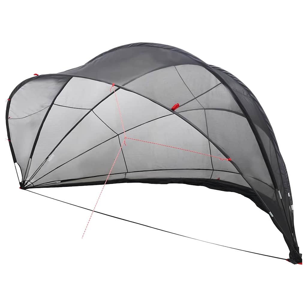 vidaXL Θόλος πισίνας 546 x 516 x 250 εκ. Μαύρο
