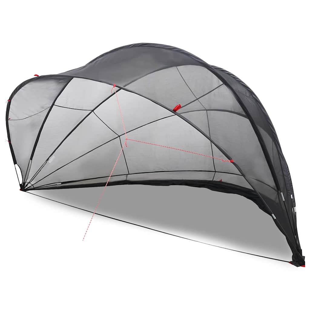 vidaXL Θόλος πισίνας 546 x 516 x 250 εκ. Μαύρο