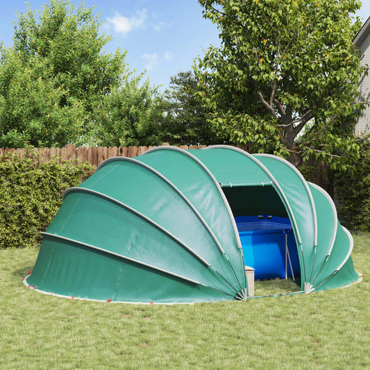 vidaXL Σκηνή πισίνας τύπου θόλου 538 x 440 x 204 εκ. Θαλασσί