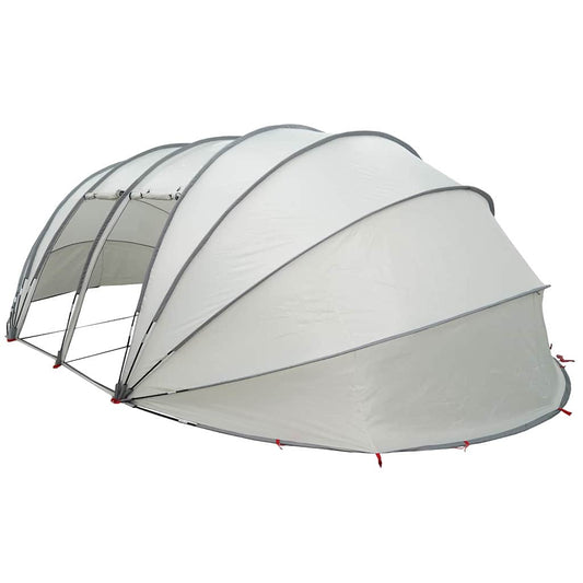 vidaXL Σκηνή πισίνας τύπου θόλου Γκρι 538 x 440 x 204 εκ.