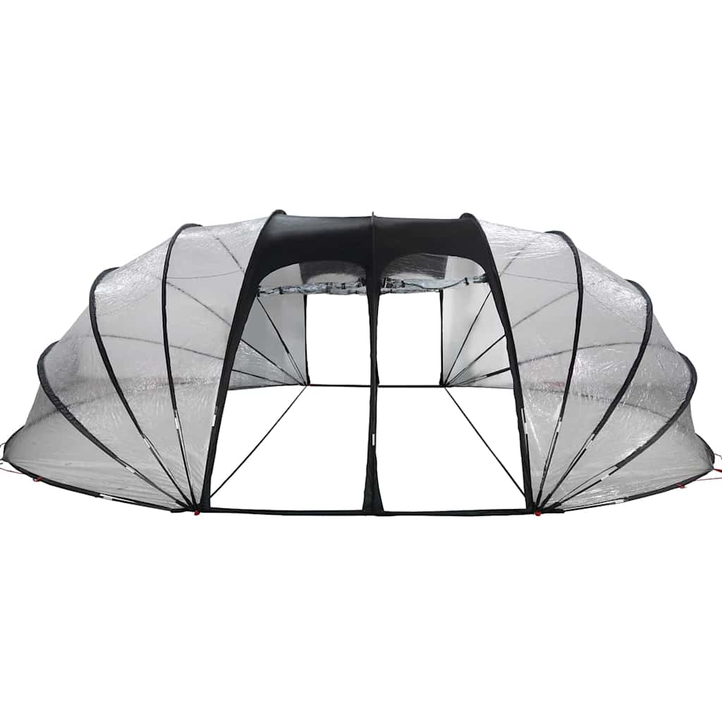 vidaXL Σκηνή πισίνας τύπου θόλου Διαφανές 538 x 440 x 204 εκ. PVC