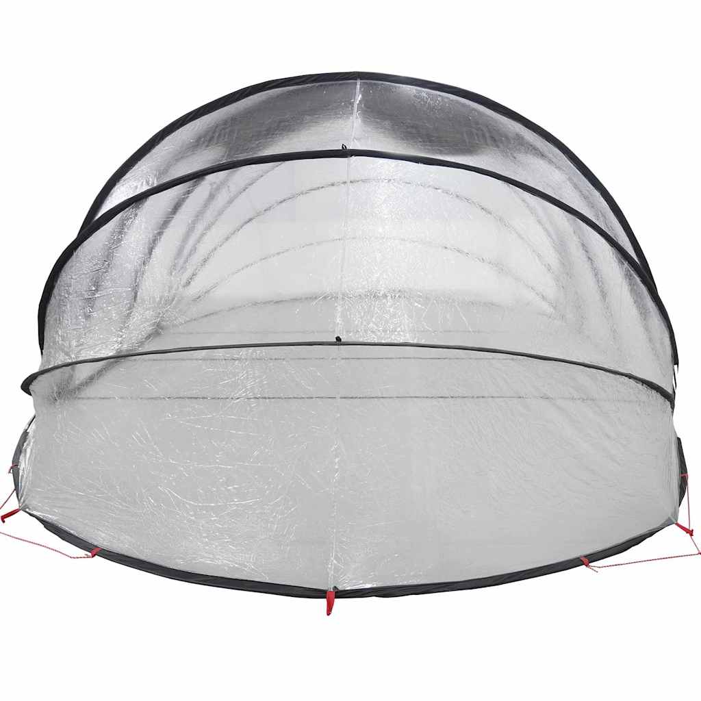 vidaXL Σκηνή πισίνας τύπου θόλου Διαφανές 538 x 440 x 204 εκ. PVC