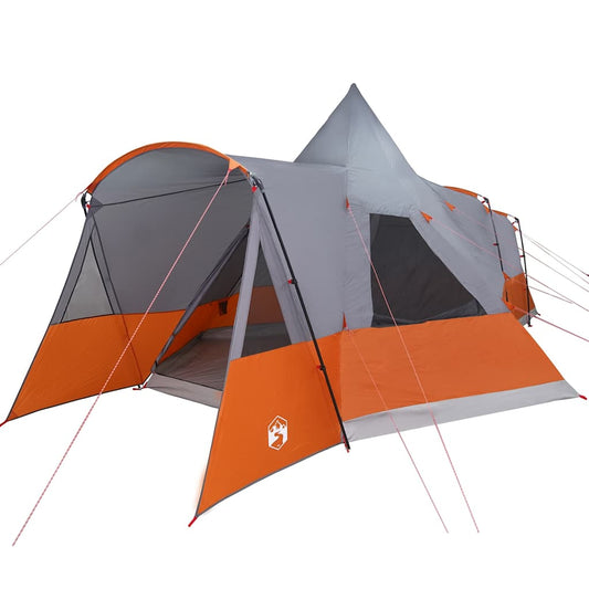 vidaXL Σκηνίτσα Teepee με στέγη Γκρι και Πορτοκαλί 720 x 465 x 295 εκ