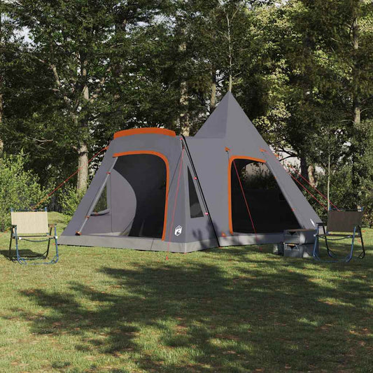 vidaXL Σκηνίτσα Teepee με στέγη Γκρι και Πορτοκαλί 545 x 450 x 295 εκ