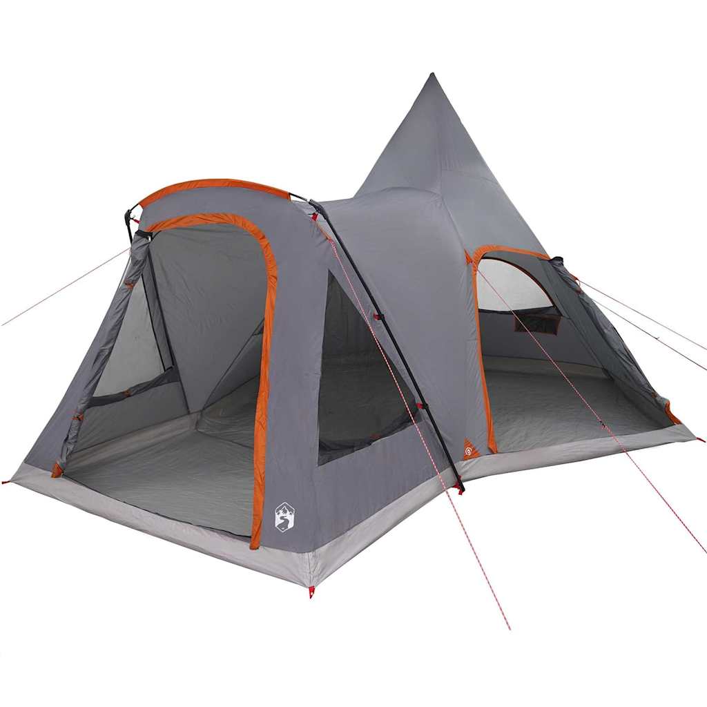 vidaXL Σκηνίτσα Teepee με στέγη Γκρι και Πορτοκαλί 545 x 450 x 295 εκ