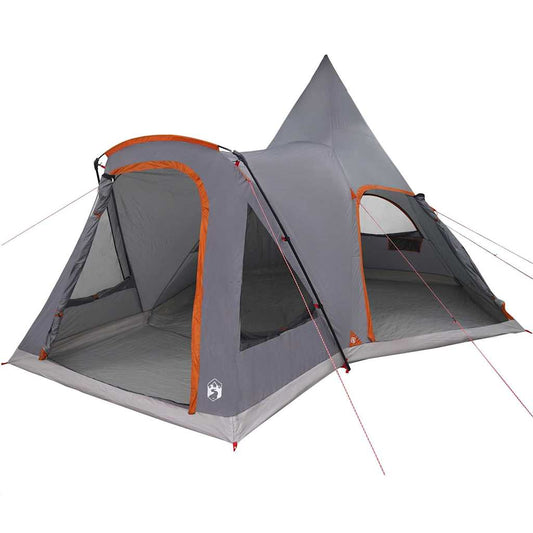 vidaXL Σκηνίτσα Teepee με στέγη Γκρι και Πορτοκαλί 545 x 450 x 295 εκ