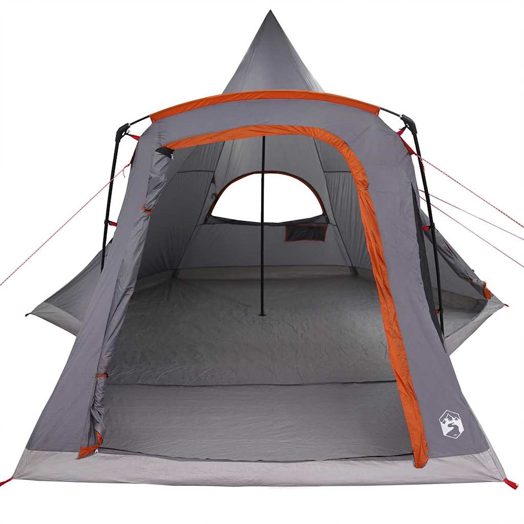 vidaXL Σκηνίτσα Teepee με στέγη Γκρι και Πορτοκαλί 545 x 450 x 295 εκ