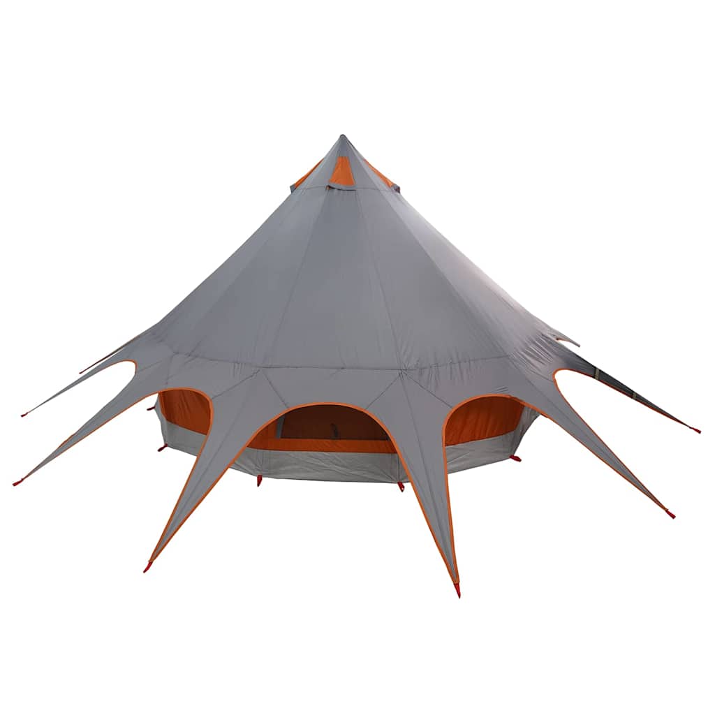 vidaXL Σκηνίτσα Teepee με στέγη Γκρι και Πορτοκαλί 600 x 600 x 347 εκ