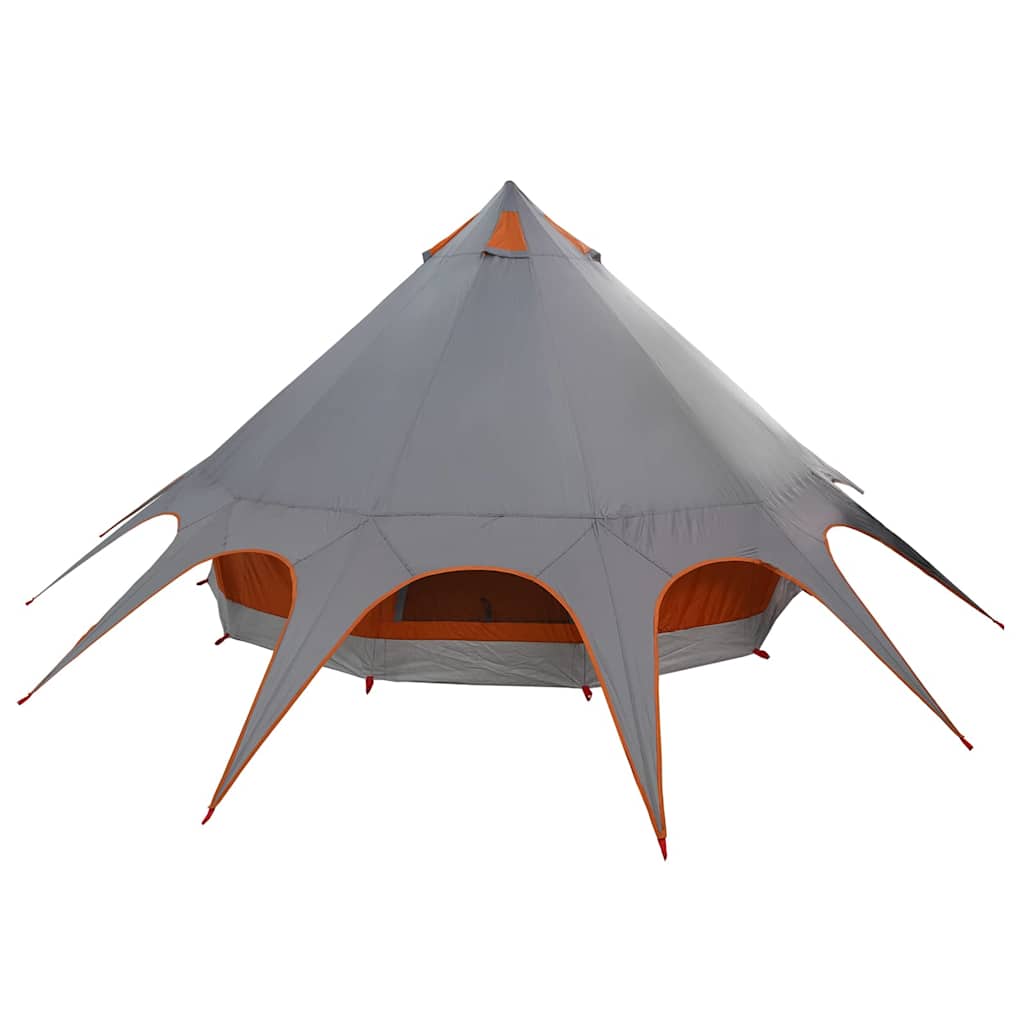 vidaXL Σκηνίτσα Teepee με στέγη Γκρι και Πορτοκαλί 600 x 600 x 347 εκ