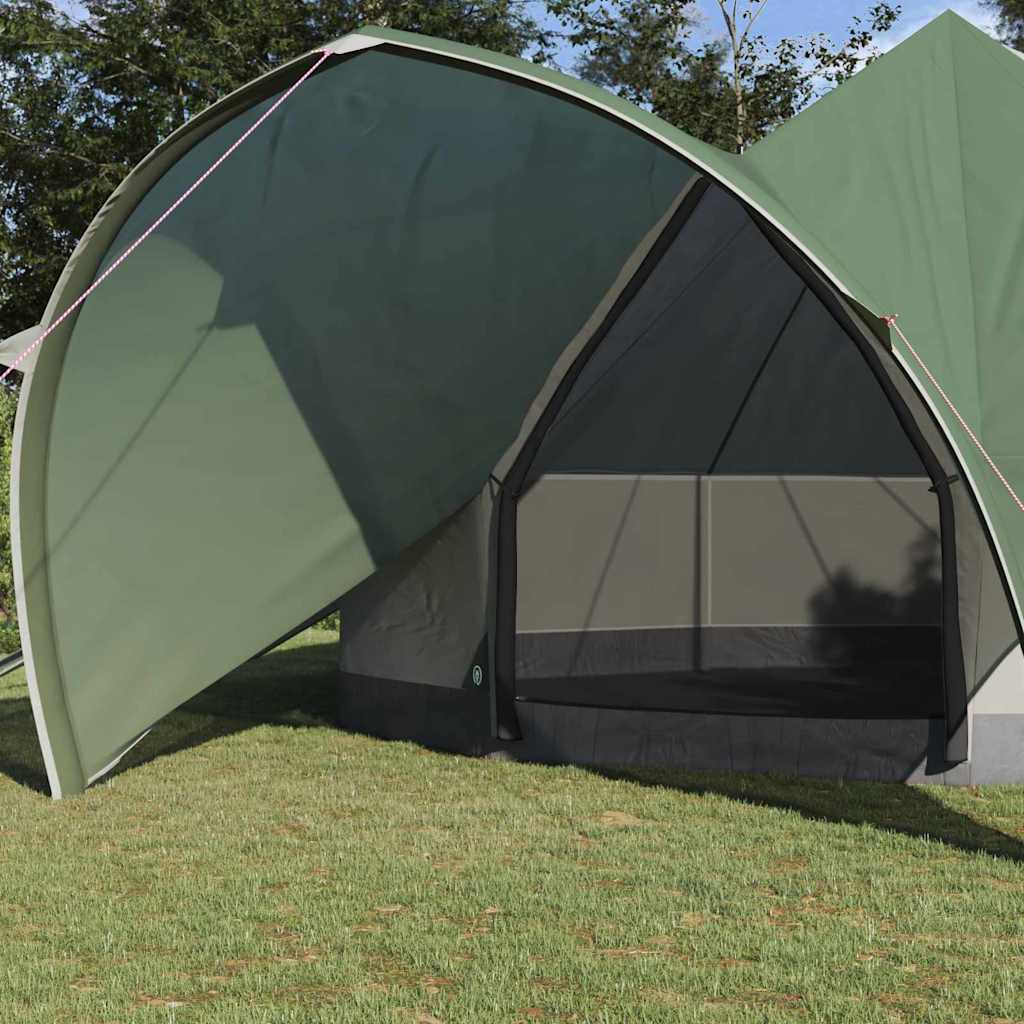 vidaXL Σκηνίτσα Teepee με στέγη Πράσινο και Γκρι 600 x 600 x 347 εκ