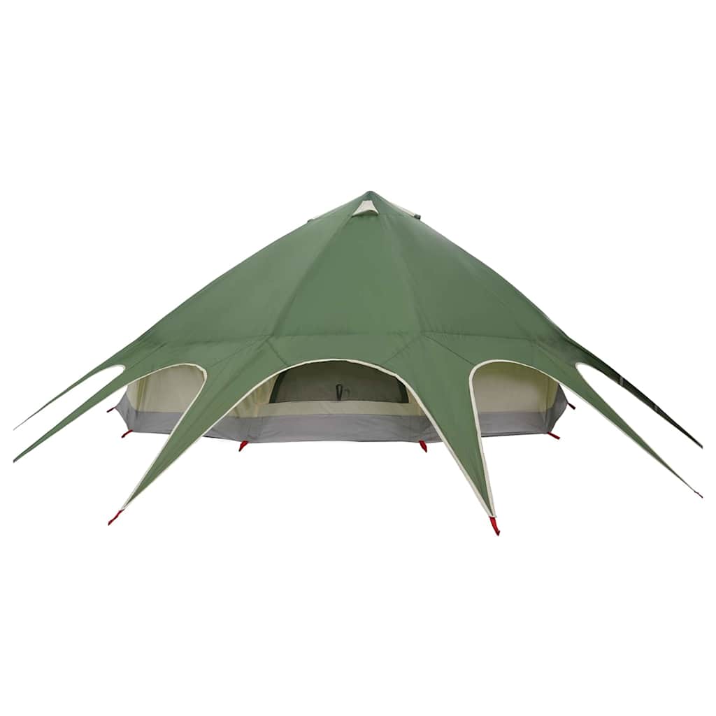 vidaXL Σκηνίτσα Teepee με στέγη Πράσινο και Γκρι 600 x 600 x 347 εκ