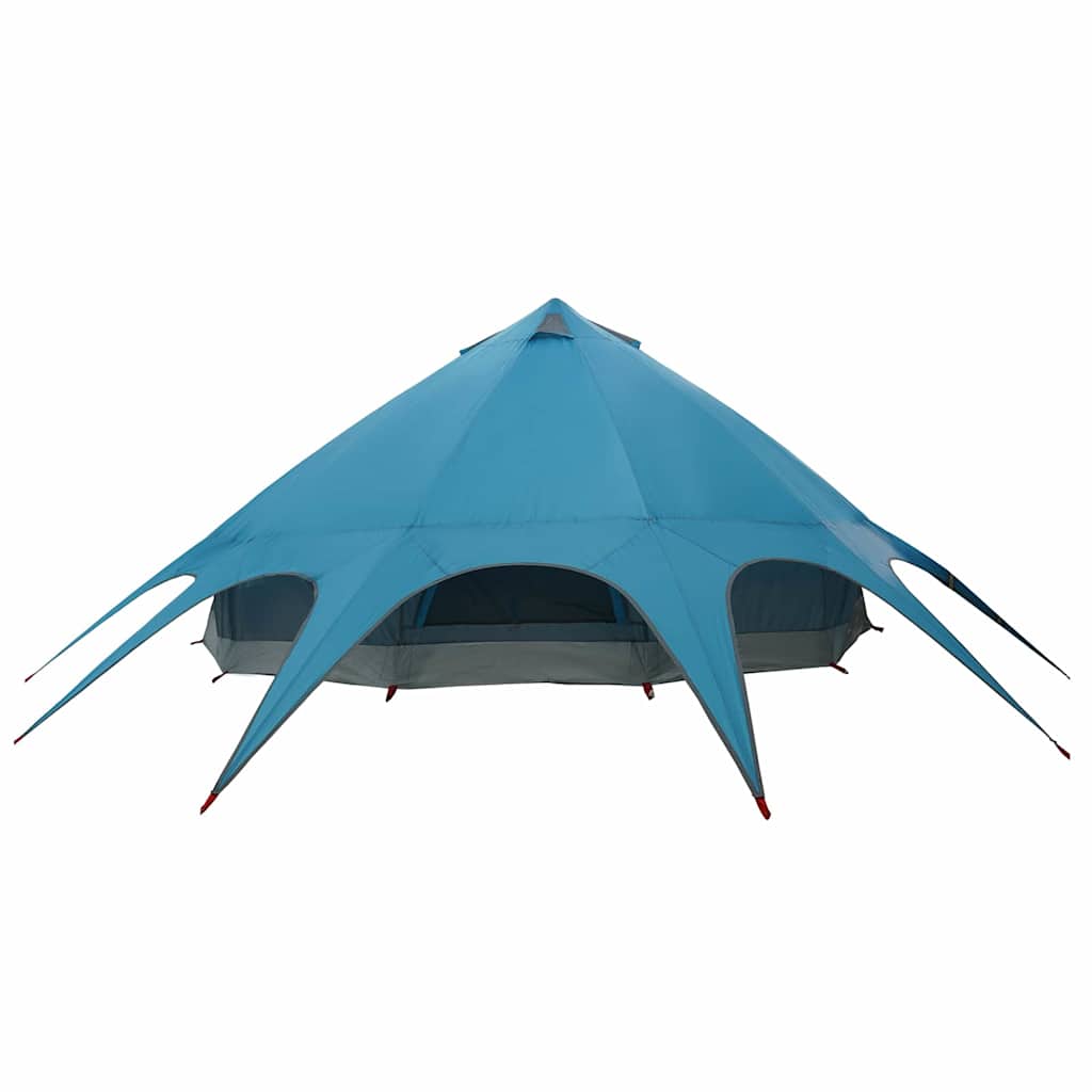 vidaXL Σκηνίτσα Teepee με στέγη Μπλε και Γκρι 600 x 600 x 347 εκ