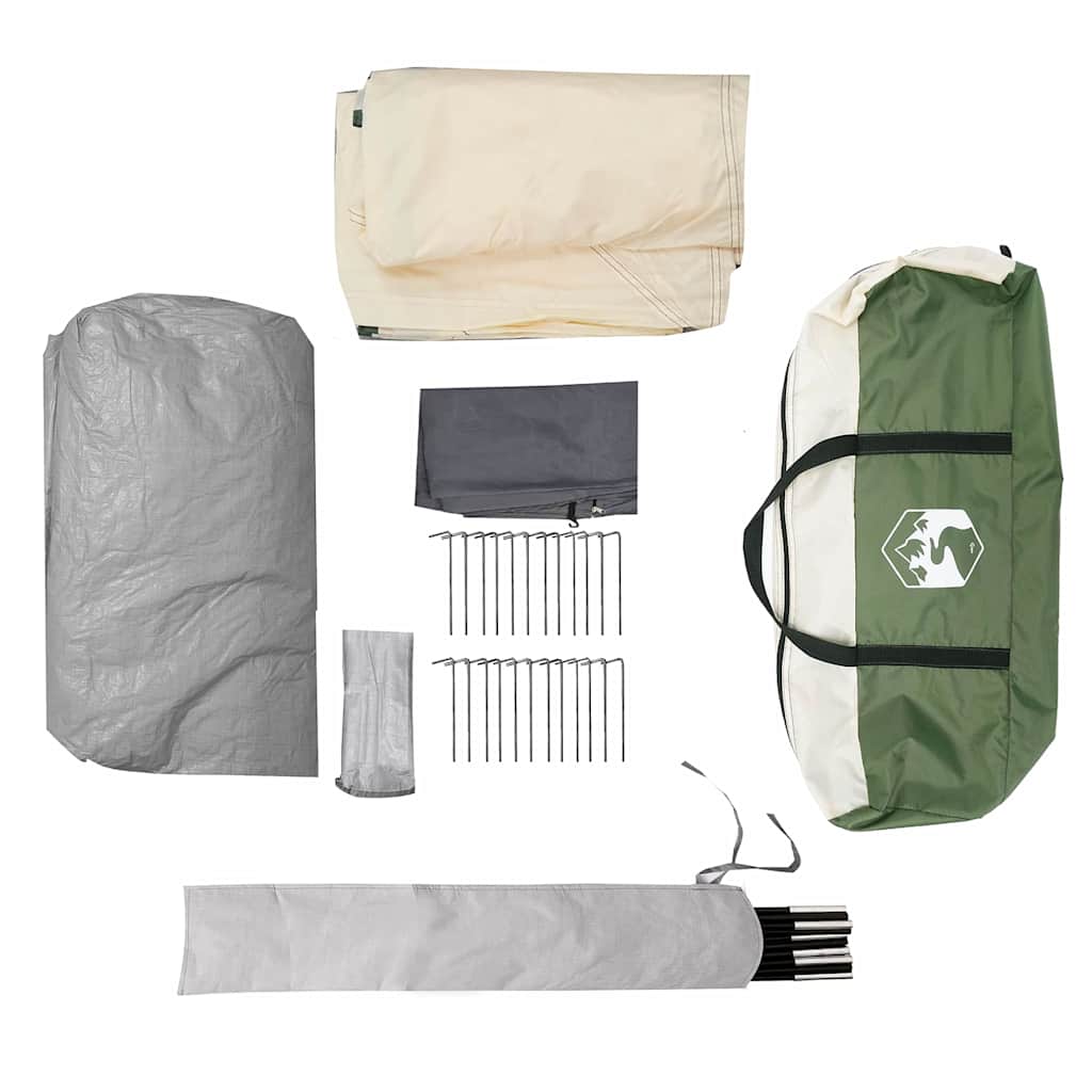 vidaXL Σκηνή τούνελ με στέγη Πράσινο και Λευκό 778 x 356 x 210 εκ