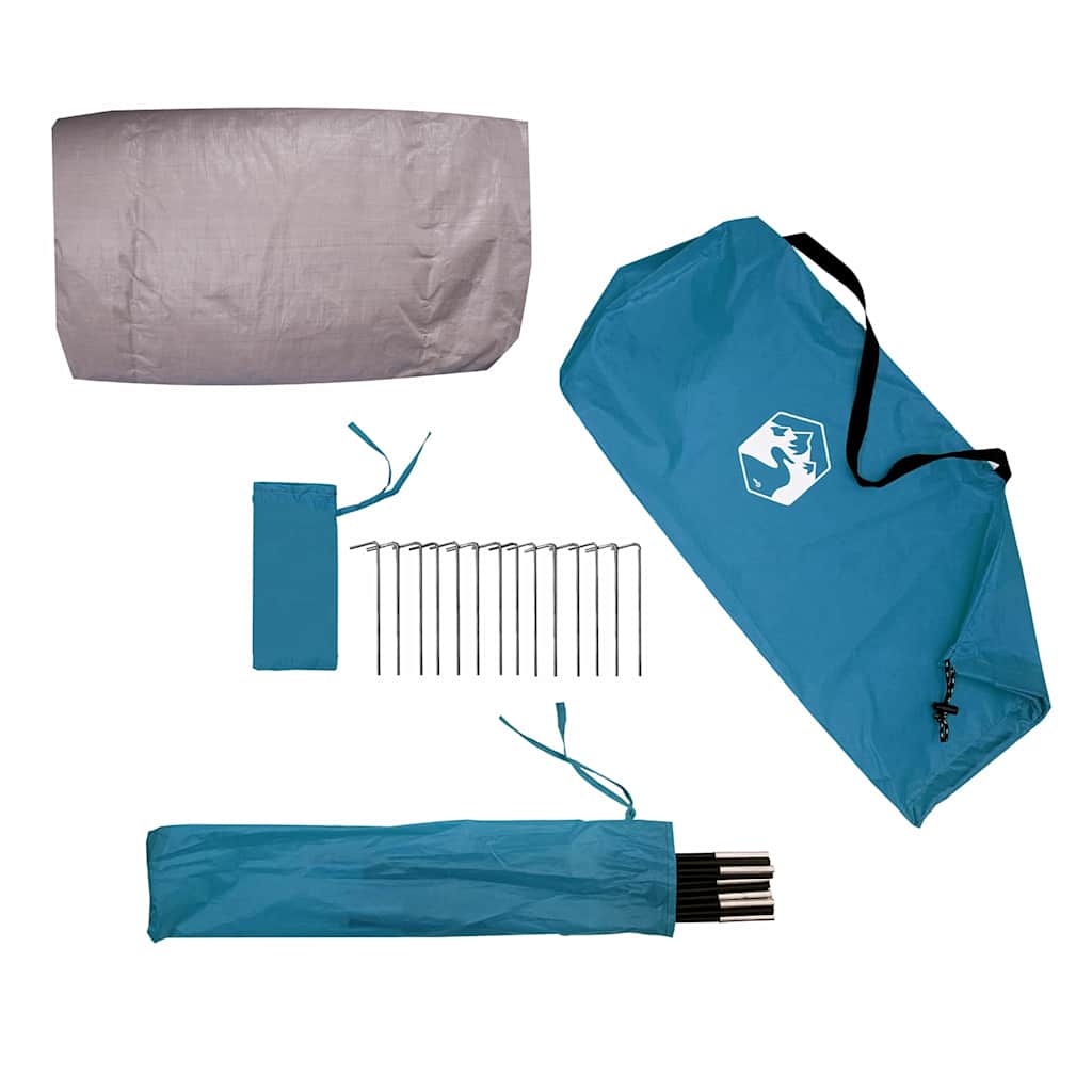 vidaXL Σκηνή τούνελ με στέγη Μπλε και Γκρι 328 x 228 x 115 εκ.