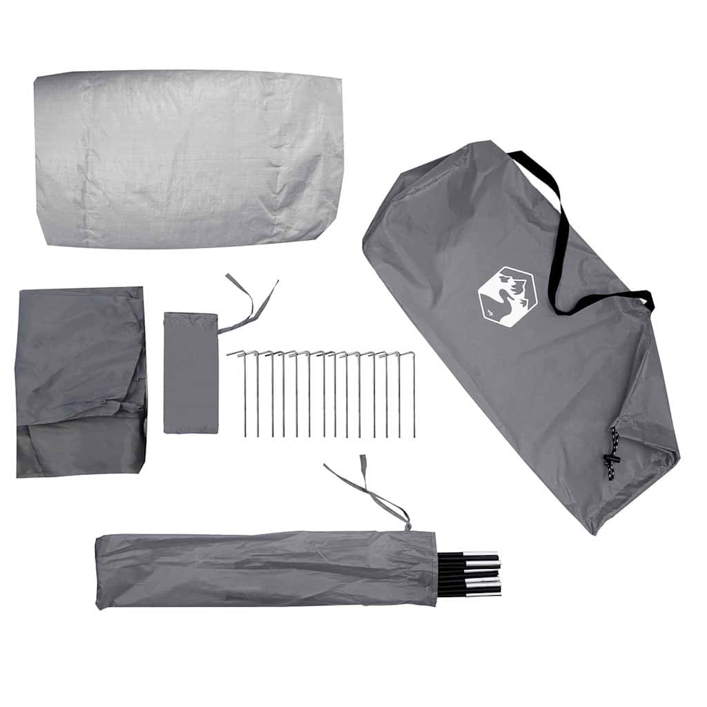 vidaXL Σκηνή τούνελ με στέγη Γκρι και Πορτοκαλί 318 x 275 x 140 εκ.