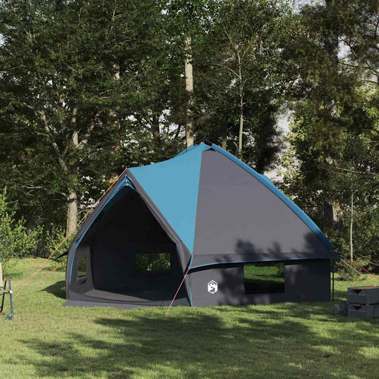 vidaXL Σκηνίτσα Teepee με στέγη Μπλε και Γκρι 490 x 410 x 210 εκ.