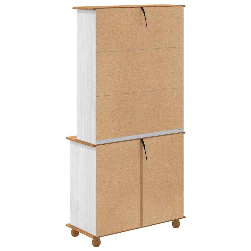 vidaXL Ντουλάπα “ASKIM” Λευκή 91x40x183 εκ Στερεό Ξύλο Πεύκο