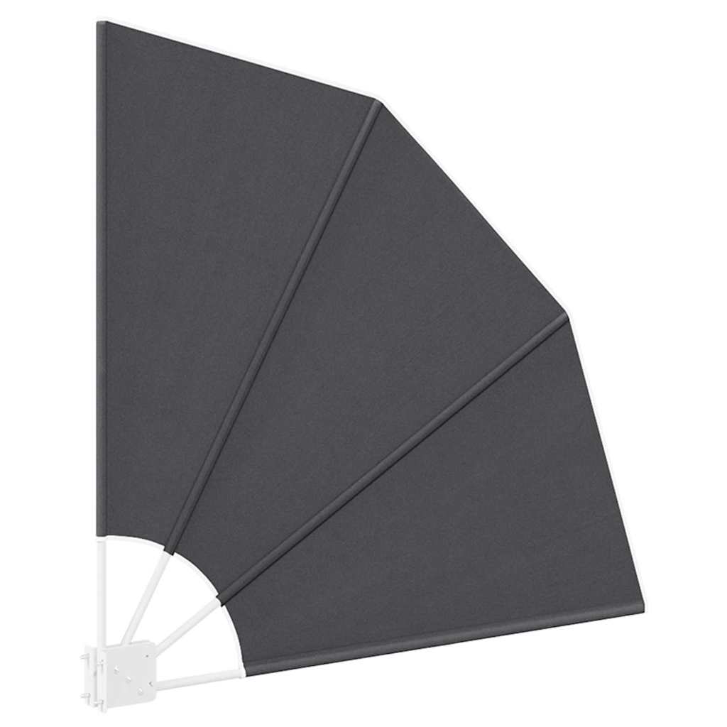 vidaXL Αδιάφανο σκίαστρο μπαλκονιού Μαύρο 115 x 115 εκ Πολυεστέρας