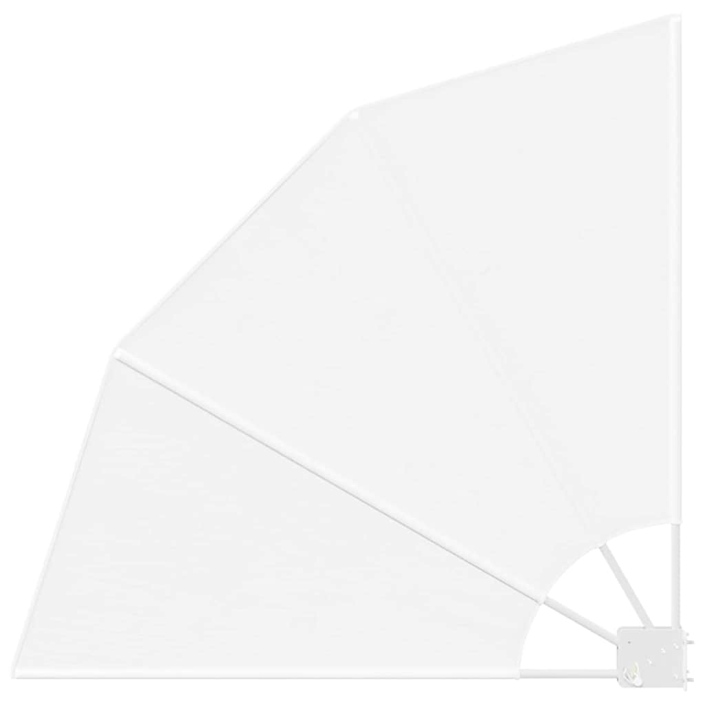 vidaXL Αδιάφανο σκίαστρο μπαλκονιού Λευκό 115 x 115 εκ Πολυεστέρας