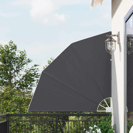 vidaXL Αδιάφανο σκίαστρο μπαλκονιού 140 x 140 cm Πολυεστέρας Μαύρο