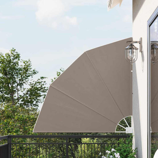 vidaXL Αδιάφανο σκίαστρο μπαλκονιού 140 x 140 cm Πολυεστέρας Taupe