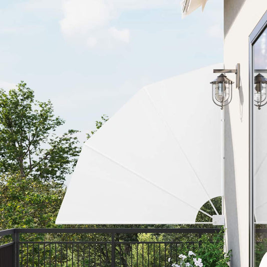 vidaXL Αδιάφανο σκίαστρο μπαλκονιού 140 x 140 cm Πολυεστέρας Λευκό