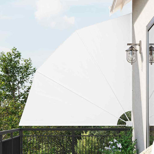 vidaXL Αδιάφανο σκίαστρο μπαλκονιού Λευκό 210 x 210 cm Πολυεστέρας