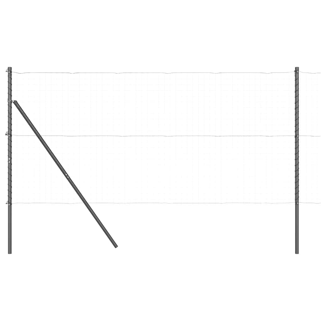 vidaXL Πό posts φράχτη 7 pcs Γκρι Ø32mm 170 εκ Γαλβανισμένος χάλυβας